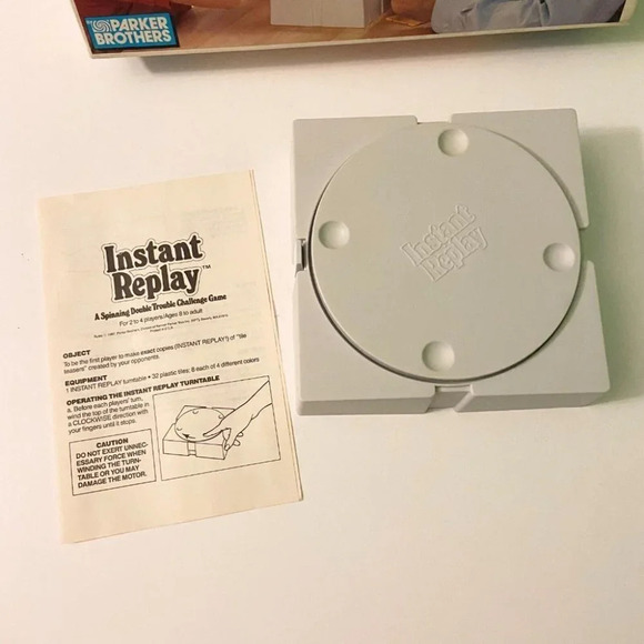 Vintage 1987 Instant Replay A Spinning Double Trouble Challenge Game Parker Bros - Picture 8 of 15